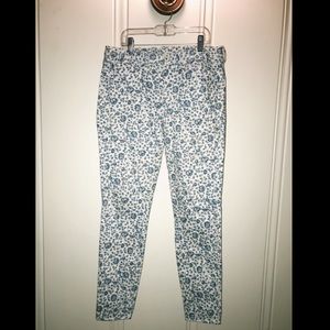 Madewell floral print low rise skinny jeans